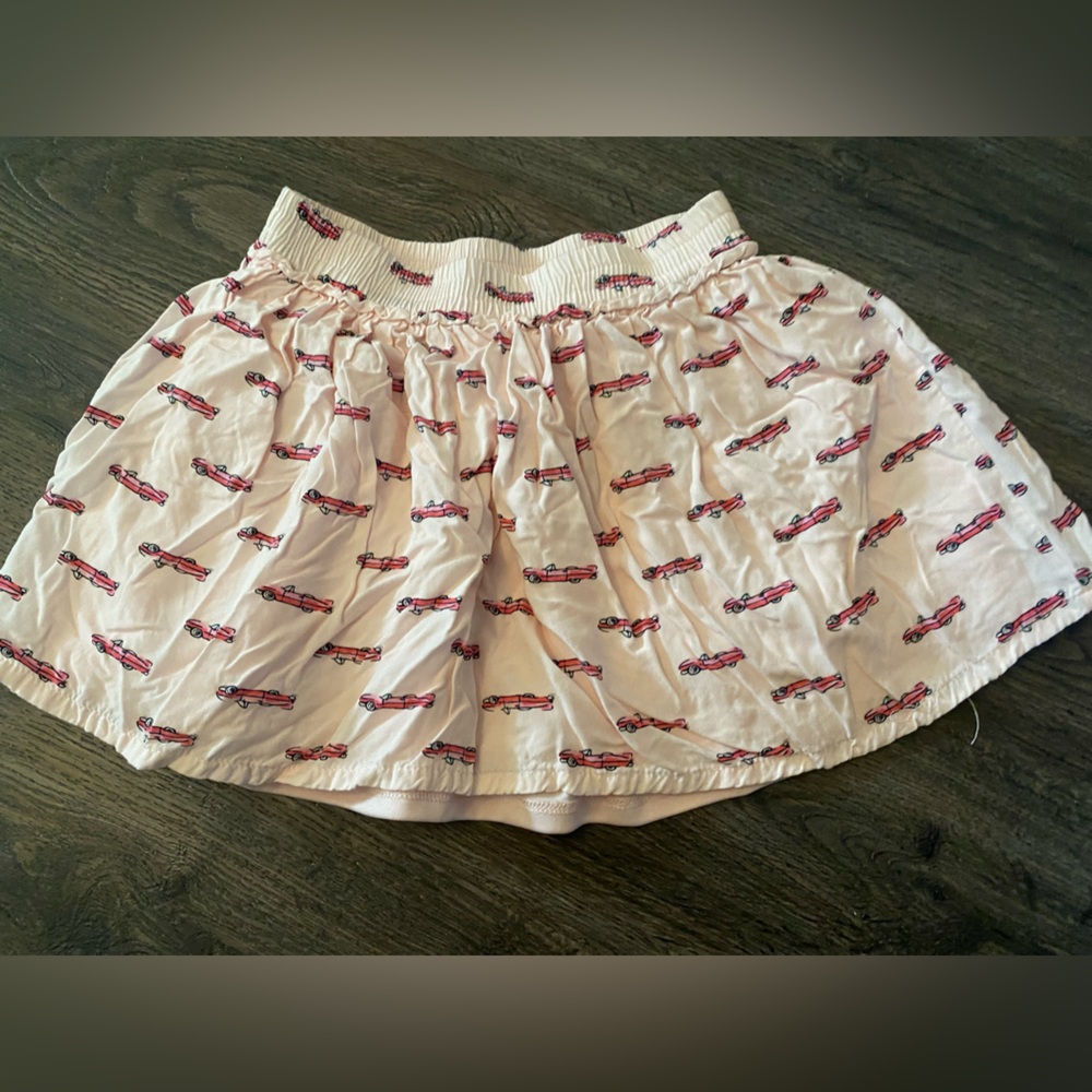 Kate Spade Pink Skirt with Red Car Pattern